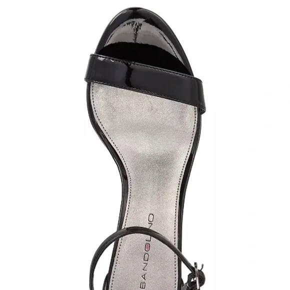 Bandolino Madia Size 5 Open-Toe Black Patent Dress Sandals, NIB - Picture 3 of 10